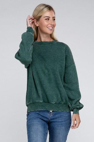 ZENANA Acid Wash Fleece Oversized Pullover, Multiple Colors - SwagglyLife Home & Fashion