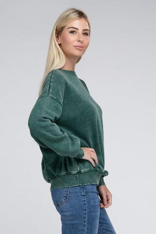 ZENANA Acid Wash Fleece Oversized Pullover, Multiple Colors - SwagglyLife Home & Fashion