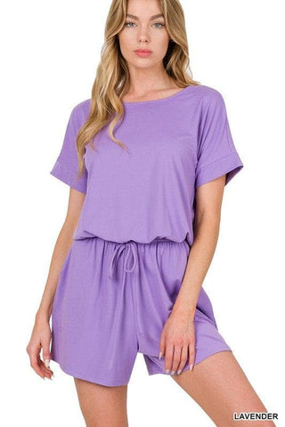 ZENANA Brushed DTY Romper with Pockets - SwagglyLife Home & Fashion