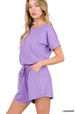 ZENANA Brushed DTY Romper with Pockets - SwagglyLife Home & Fashion