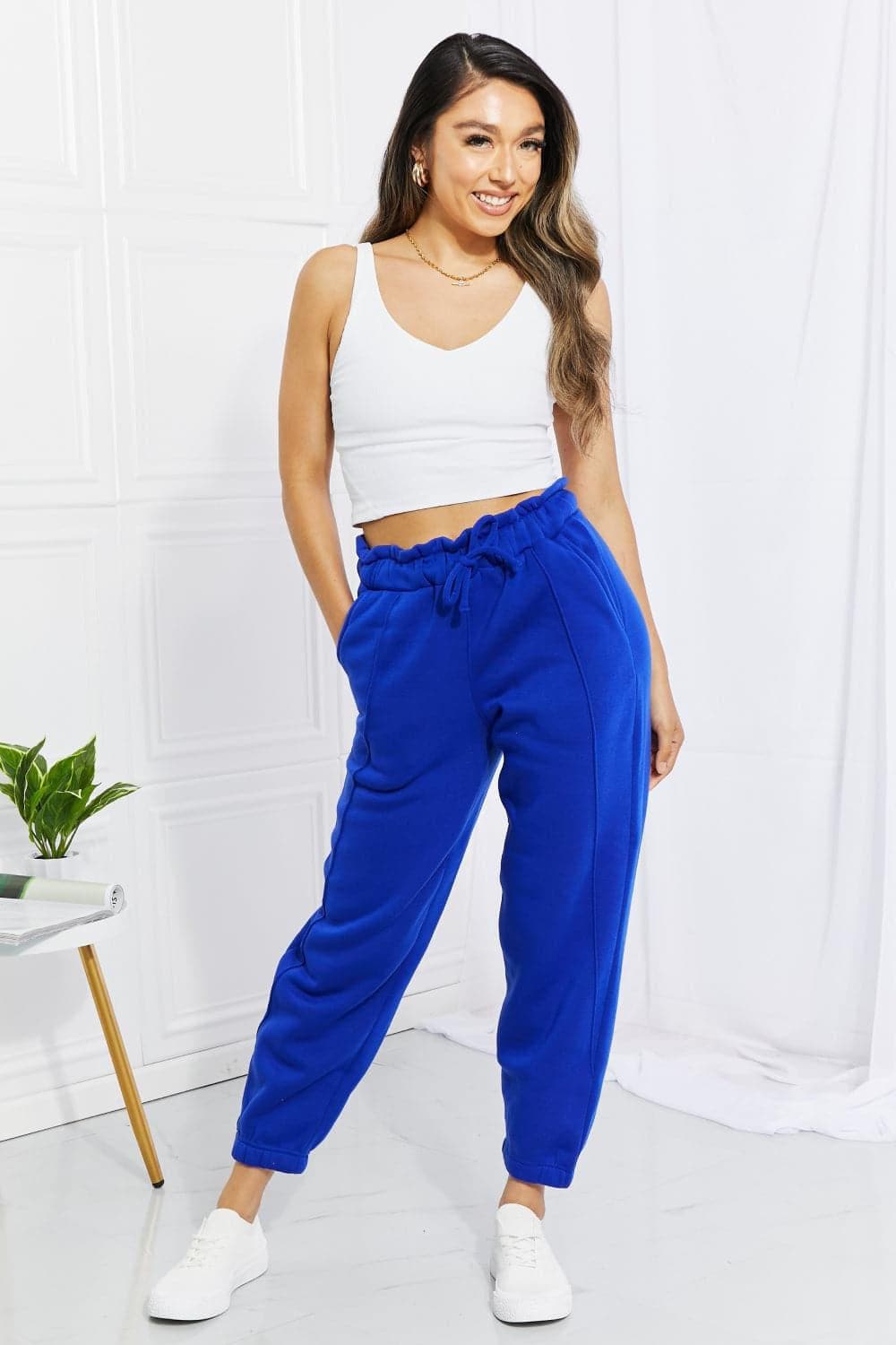 Zenana Full Size Can't Stop Me Paperbag Waist Joggers - SwagglyLife Home & Fashion