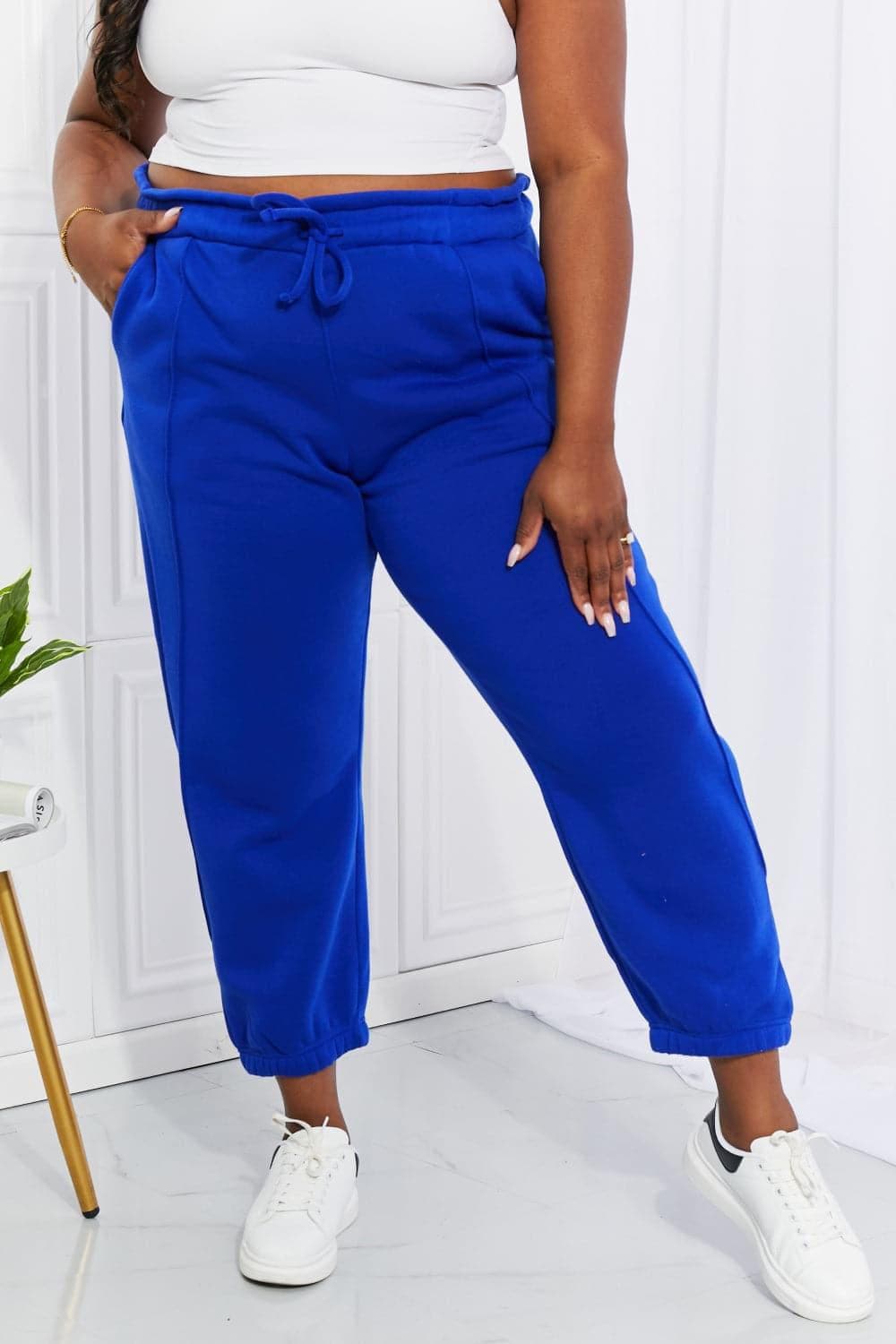 Zenana Full Size Can't Stop Me Paperbag Waist Joggers - SwagglyLife Home & Fashion