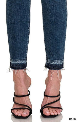 ZENANA High Rise Cropped Skinny Denim Pants - SwagglyLife Home & Fashion