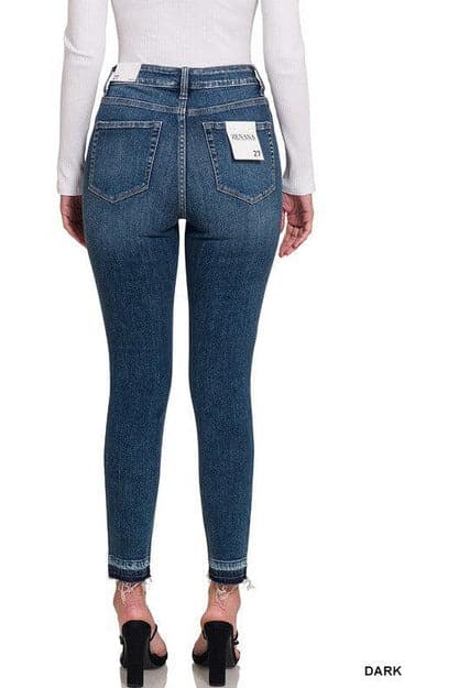 ZENANA High Rise Cropped Skinny Denim Pants - SwagglyLife Home & Fashion