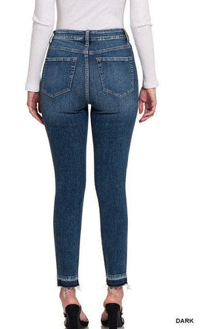 ZENANA High Rise Cropped Skinny Denim Pants - SwagglyLife Home & Fashion