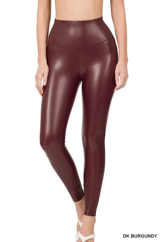 ZENANA High Rise Faux Leather Leggings - SwagglyLife Home & Fashion