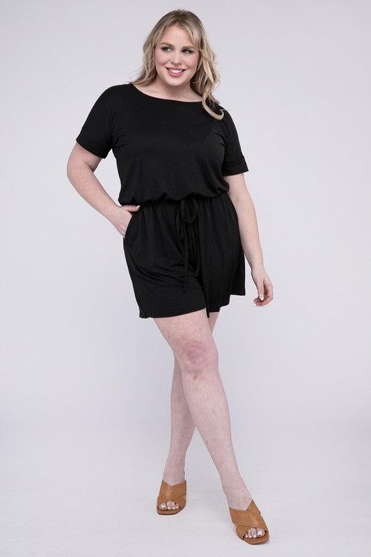 ZENANA PLUS Brushed DTY Tie-Belt Dress - SwagglyLife Home & Fashion