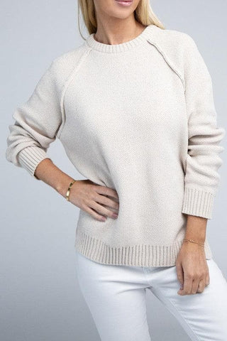 ZENANA Raglan Chenille Sweater - SwagglyLife Home & Fashion