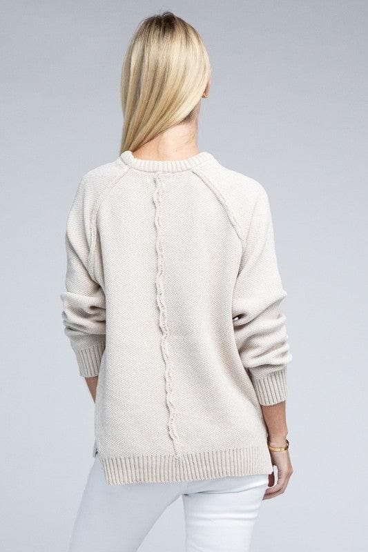 ZENANA Raglan Chenille Sweater - SwagglyLife Home & Fashion