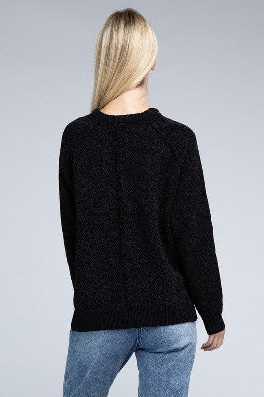 ZENANA Raglan Chenille Sweater - SwagglyLife Home & Fashion