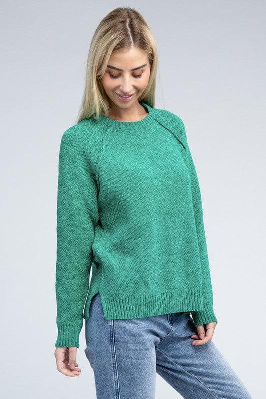 ZENANA Raglan Chenille Sweater - SwagglyLife Home & Fashion