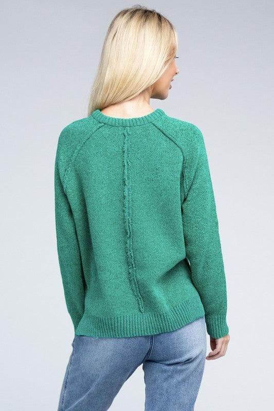 ZENANA Raglan Chenille Sweater - SwagglyLife Home & Fashion