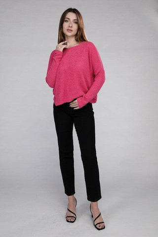 ZENANA Ribbed Dolman Long Sleeve Sweater, 9 Colors - SwagglyLife Home & Fashion