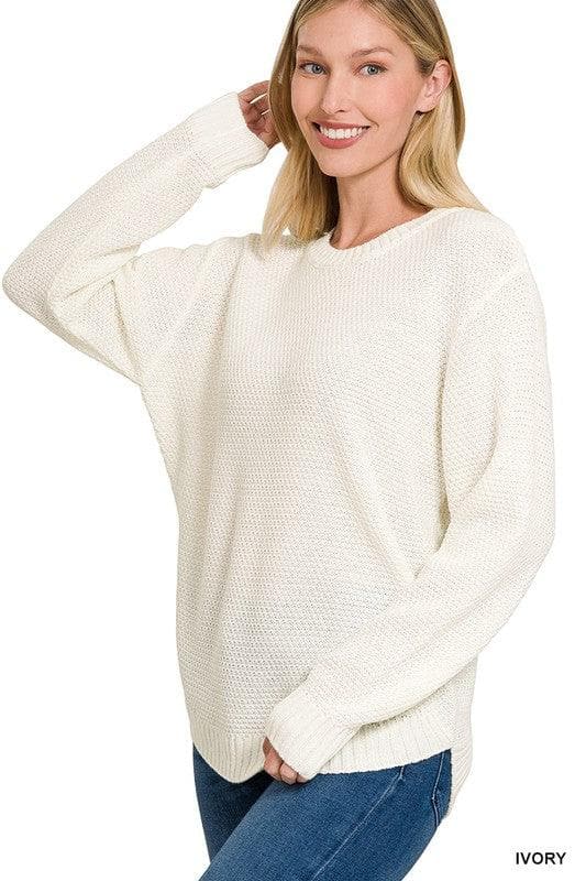 ZENANA Round Neck Basic Sweater - SwagglyLife Home & Fashion