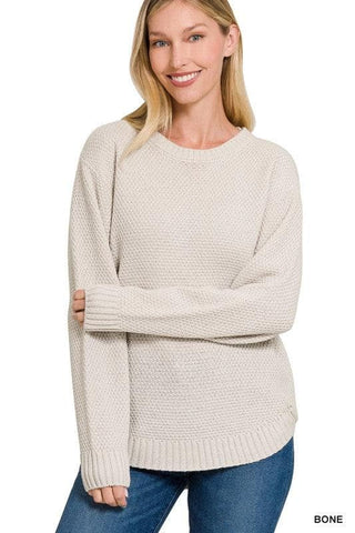 ZENANA Round Neck Basic Sweater - SwagglyLife Home & Fashion