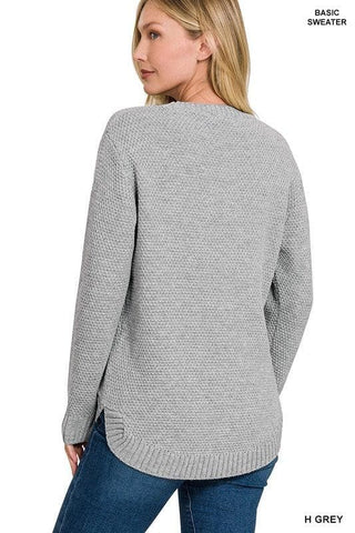 ZENANA Round Neck Basic Sweater - SwagglyLife Home & Fashion