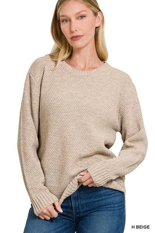 ZENANA Round Neck Basic Sweater - SwagglyLife Home & Fashion