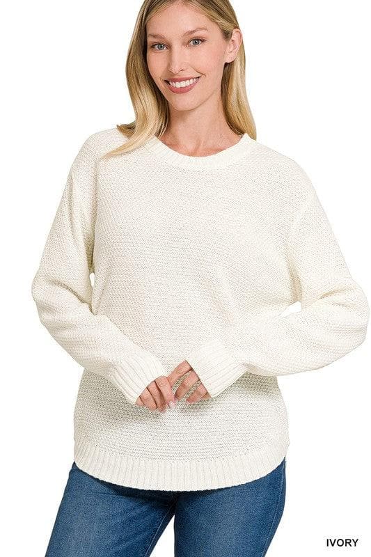 ZENANA Round Neck Basic Sweater - SwagglyLife Home & Fashion