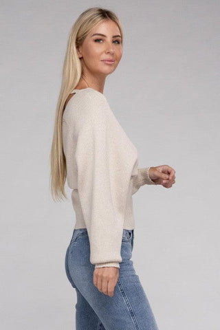 Viscose Cross Wrap Pullover Sweater, Multiple Colors - SwagglyLife Home & Fashion