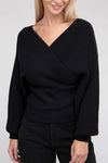 Viscose Cross Wrap Pullover Sweater, Multiple Colors - SwagglyLife Home & Fashion