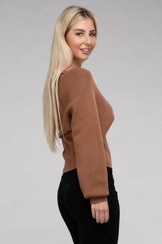 Viscose Cross Wrap Pullover Sweater, Multiple Colors - SwagglyLife Home & Fashion