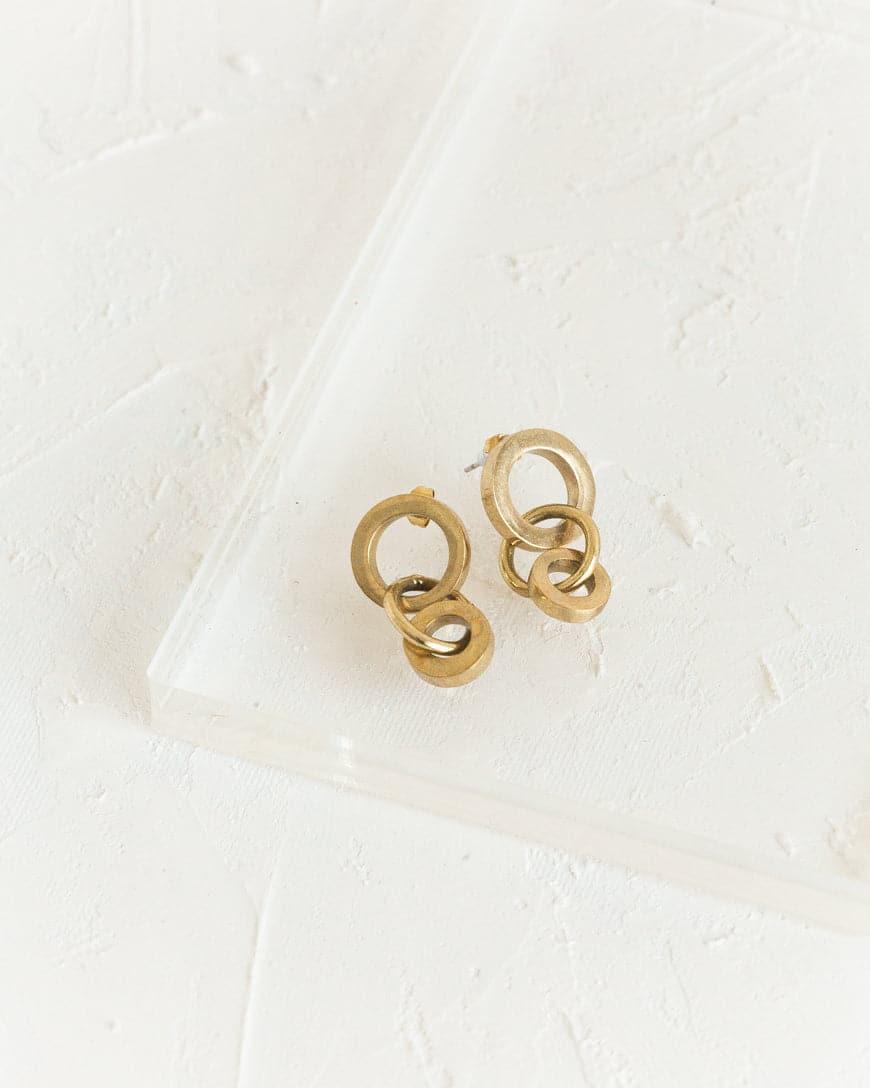 Artisan Link Brass Earrings - SwagglyLife Home & Fashion