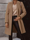 Ava Collared Neck Button Up Long Sleeve Coat - SwagglyLife Home & Fashion
