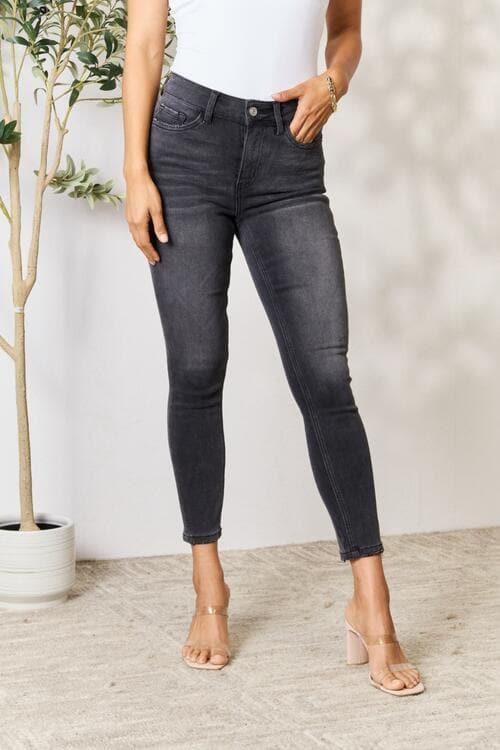 BAYEAS Cropped Skinny Jeans - SwagglyLife Home & Fashion