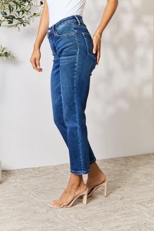 BAYEAS Cropped Straight Jeans - SwagglyLife Home & Fashion
