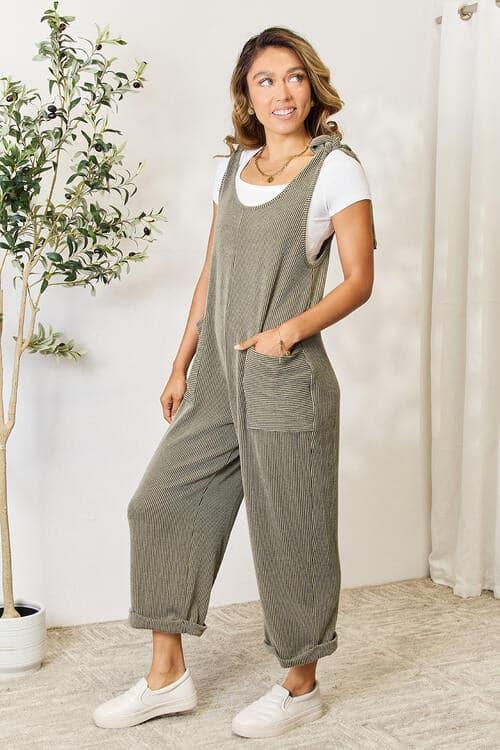 Celeste Full Size Straight Overall with Pockets - SwagglyLife Home & Fashion