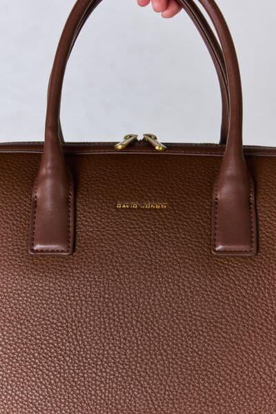 David Jones Medium PU Leather Handbag - SwagglyLife Home & Fashion