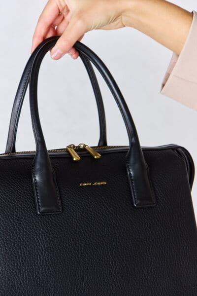 David Jones Medium PU Leather Handbag - SwagglyLife Home & Fashion