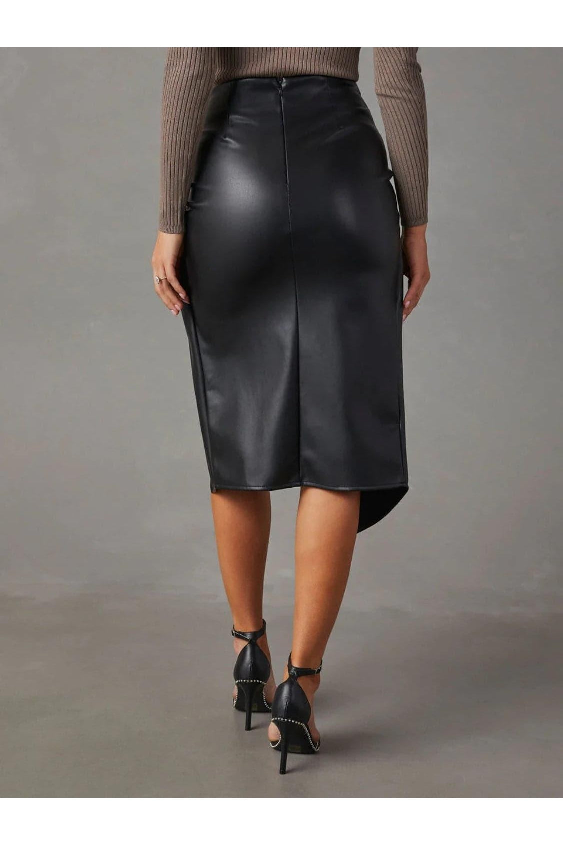 Delilah Twist Detail High Waist Skirt - SwagglyLife Home & Fashion