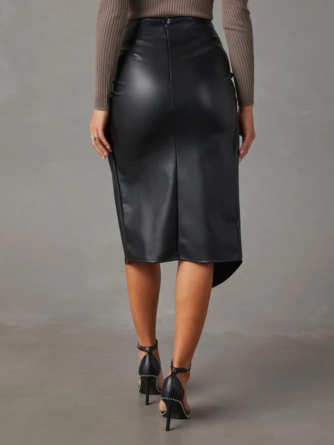 Delilah Twist Detail High Waist Skirt - SwagglyLife Home & Fashion