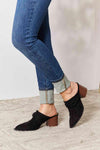 East Lion Corp Pointed-Toe Braided Trim Mules - SwagglyLife Home & Fashion