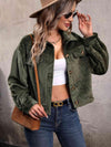 Ella Collared Neck Button Front Jacket with Pockets - SwagglyLife Home & Fashion