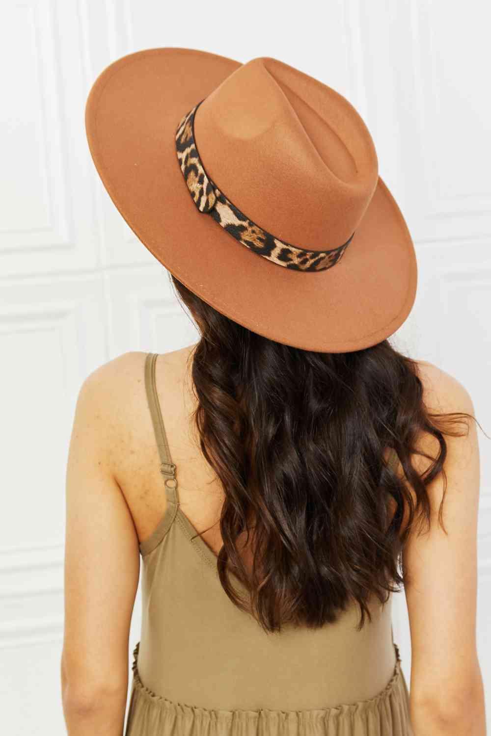 Fame In The Wild Leopard Detail Fedora Hat - SwagglyLife Home & Fashion