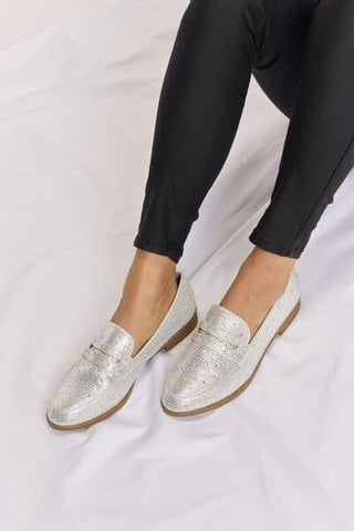 Forever Link Rhinestone Point Toe Loafers - SwagglyLife Home & Fashion