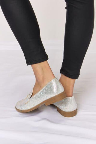 Forever Link Rhinestone Point Toe Loafers - SwagglyLife Home & Fashion