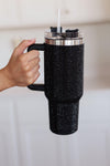 Glam Girl 40 oz Rhinestone Tumbler in Black - SwagglyLife Home & Fashion