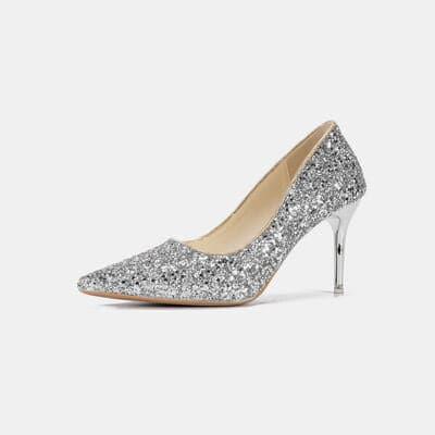 Glittered Stiletto Heel Pumps - SwagglyLife Home & Fashion