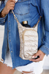 Gotcha Girl Puffer Tumbler Tote in Gold - SwagglyLife Home & Fashion