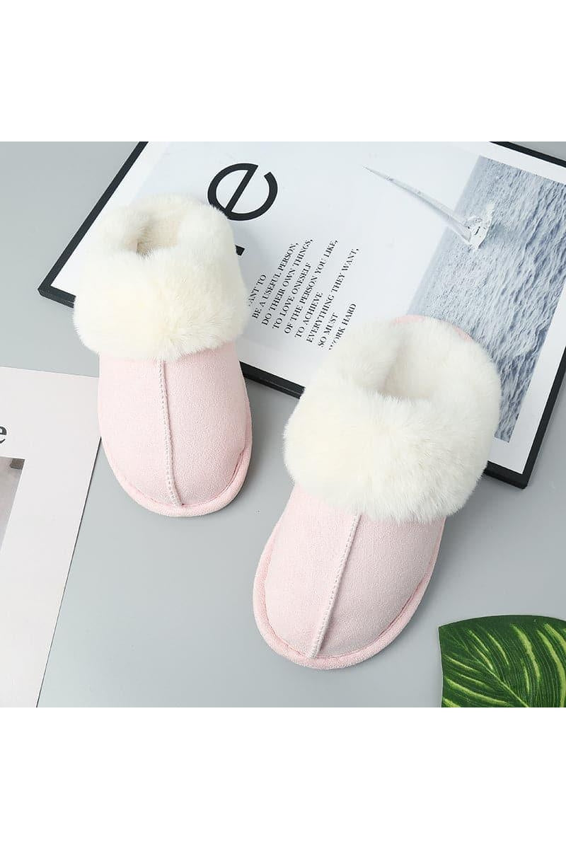 Faux Suede Center Seam Slippers - SwagglyLife Home & Fashion