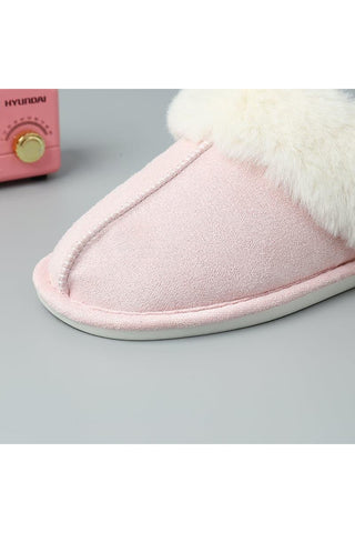 Faux Suede Center Seam Slippers - SwagglyLife Home & Fashion