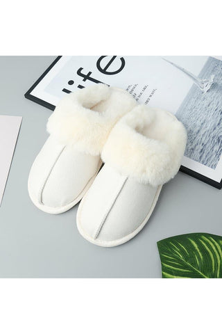 Faux Suede Center Seam Slippers - SwagglyLife Home & Fashion