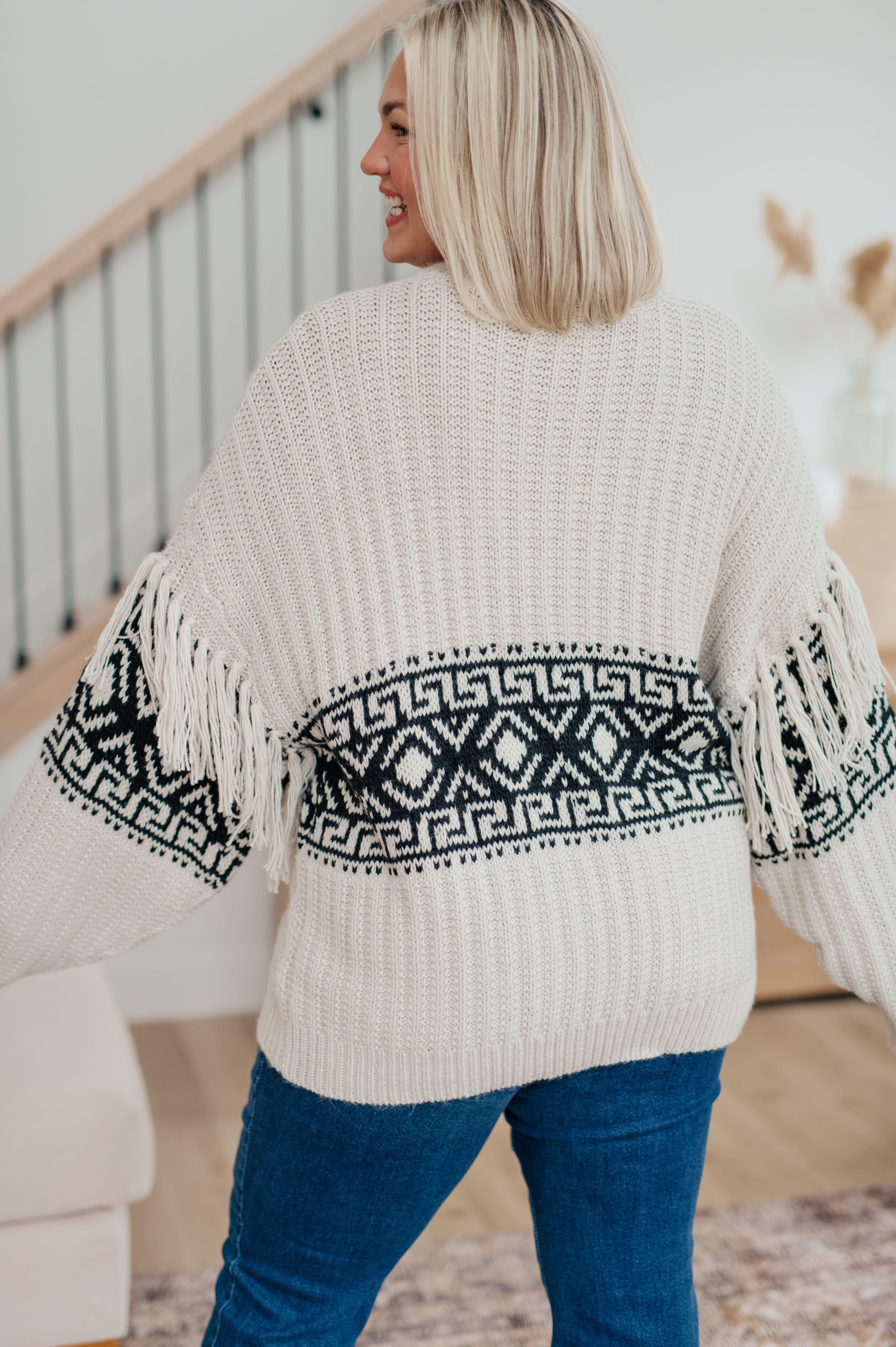 Don't Waver Fringe Detail Sweater - SwagglyLife Home & Fashion