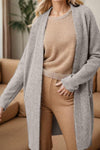 Open Front Long Sleeve Cardigan - SwagglyLife Home & Fashion