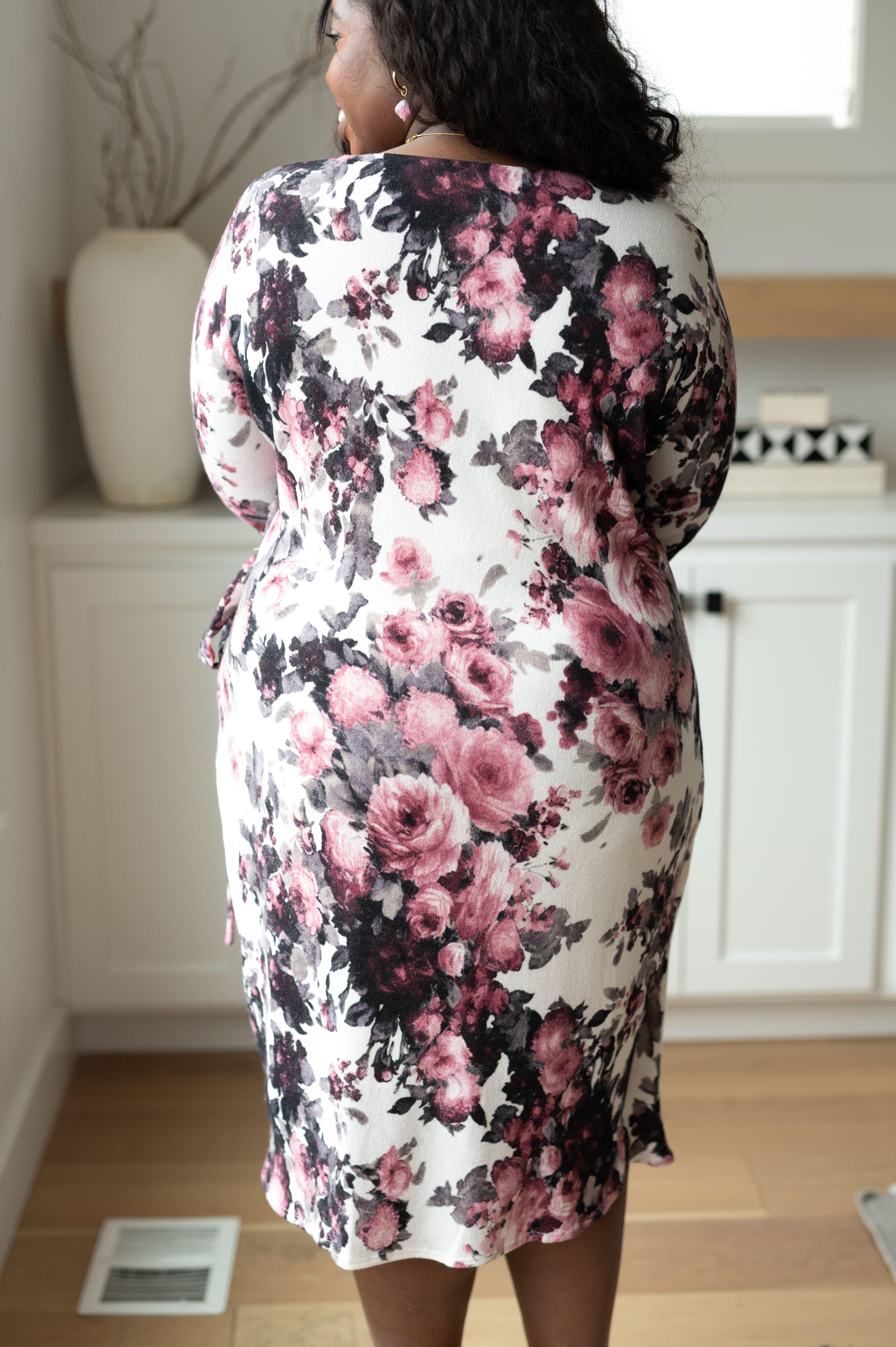 Honey Do I Ever Faux Wrap Dress in White Floral - SwagglyLife Home & Fashion