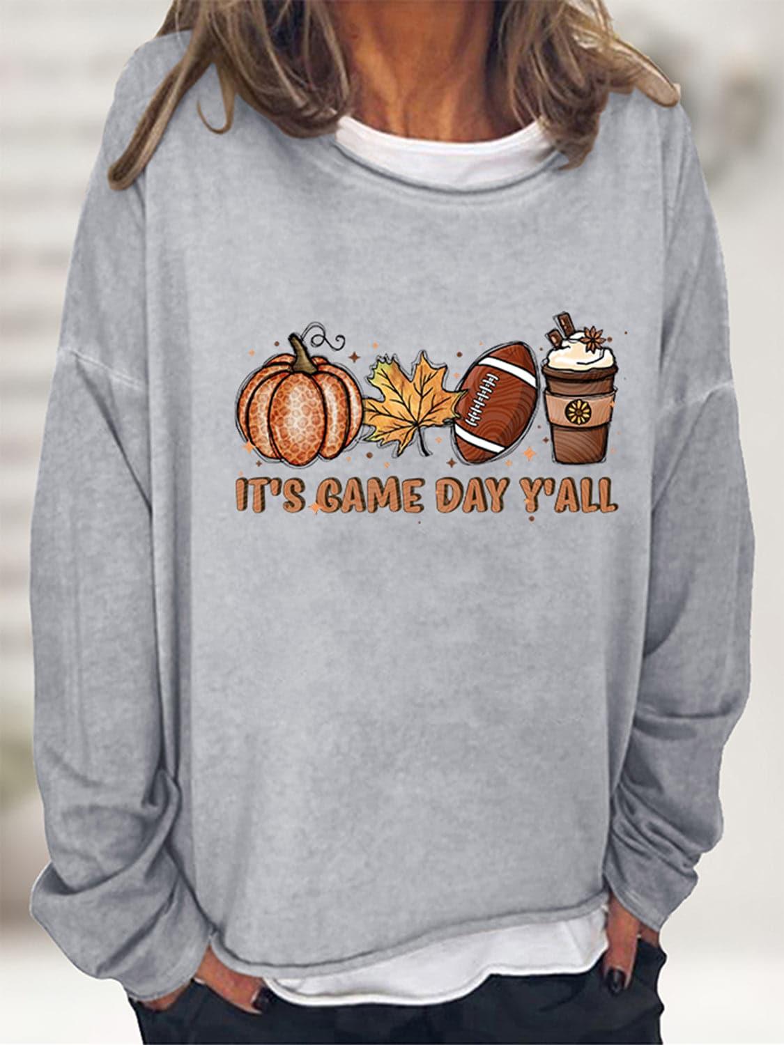 IT'S GAME DAY Y'ALL Graphic Sweatshirt, 5 Colors - SwagglyLife Home & Fashion