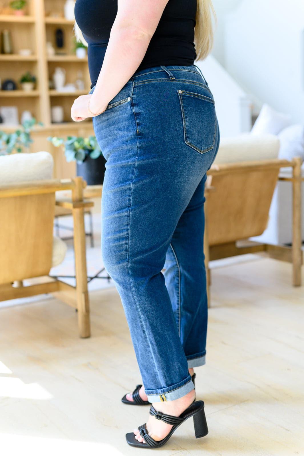 Downtown High Rise Boyfriend Jeans - SwagglyLife Home & Fashion